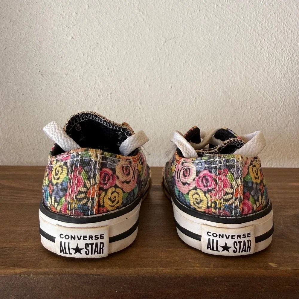 Converse All Star Floral Low Top Sneakers Toddler Girls Size 5 Multicolor